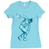 astronaut discus throwing Ladies Fitted T-Shirt