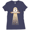 alien coffee invasion Ladies Fitted T-Shirt