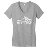 blue cat records Women's V-Neck T-Shirt