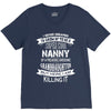 Super Cool Nanny Of A Freaking Awesome Granddaughter V-Neck Tee