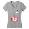 Mom and Baby are Connected to the Heart Women's V-Neck T-Shirt