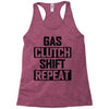 gas clutch shift repeat Racerback Tank