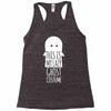 this is my lazy ghost costume Racerback Tank