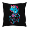 dog biker Throw Pillow