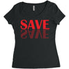 save red Women's Triblend Scoop T-shirt