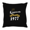 queens are born in 1977 Throw Pillow
