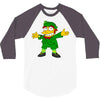 happy saint patrick day simpson 3/4 Sleeve Shirt
