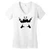 panda gun Women's V-Neck T-Shirt