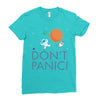 spacex don't panic in space Ladies Fitted T-Shirt