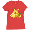 pikachu and fruits Ladies Fitted T-Shirt