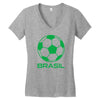 brasil sport Women's V-Neck T-Shirt