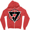 red black zero Zipper Hoodie