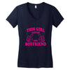 This Girl Loves her Boyfriend Women's V-Neck T-Shirt