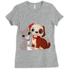 nice cat and dog Ladies Fitted T-Shirt