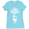 nature guitar white tree music banksy art Ladies Fitted T-Shirt