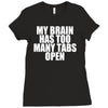 my brain has too many tabs open Ladies Fitted T-Shirt