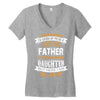 Super Cool Father Of A Freaking Awesome Daughter Women's V-Neck T-Shirt