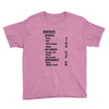 contents list Youth Tee
