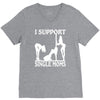 i support single moms V-Neck Tee
