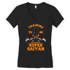 training to be the strongest super saiyan Women's V-Neck T-Shirt