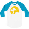 beach silhouette birds sand sunset 3/4 Sleeve Shirt
