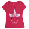 birthday unicorn family series mom Women's Triblend Scoop T-shirt