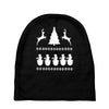 christmas scene reindeer funny Baby Beanies
