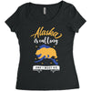 alaska is calling and i must go Women's Triblend Scoop T-shirt
