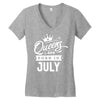 Queens Are Born In July Women's V-Neck T-Shirt