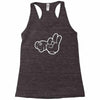 rude hands, ideal gift or birthday present. Racerback Tank