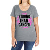 strong than cancer Ladies Curvy T-Shirt
