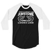 this is what an awesome uncle looks like   mens funny father's day 3/4 Sleeve Shirt
