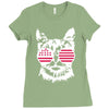 cat usa Ladies Fitted T-Shirt