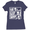 v3 eat sleep hockey Ladies Fitted T-Shirt