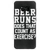 beer runs does that count as exercise funny Samsung Galaxy S8 Case