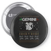 gemini christmas ugly sweater Pin-back button