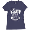 beer does not ask Ladies Fitted T-Shirt