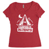 white ink camping is in tents funny Women's Triblend Scoop T-shirt