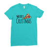 merry crustmas christmas pizza Ladies Fitted T-Shirt