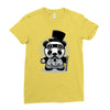 steampunk panda Ladies Fitted T-Shirt