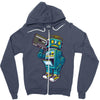 robot kicks Zipper Hoodie