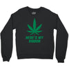 Support Liver Cancer Awareness With A Emerald Cannabis Leaf Crewneck Sweatshirt