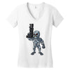 time traveling cyborg Women's V-Neck T-Shirt