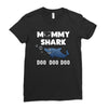 Mommy Shark Doo Ladies Fitted T-Shirt