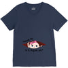 August Peeking Out Baby Girl V-Neck Tee