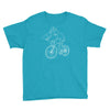 shark riding bicycle bike funny Youth Tee