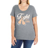 Fight For a Cure Uterine Cancer Awareness Ladies Curvy T-Shirt
