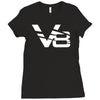 v8 motor sport sound drag race tuning hotrod route 66 turbo big Ladies Fitted T-Shirt