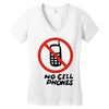 no cell phones Women's V-Neck T-Shirt