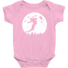 skiier moon moonlight silhouett Baby Onesie